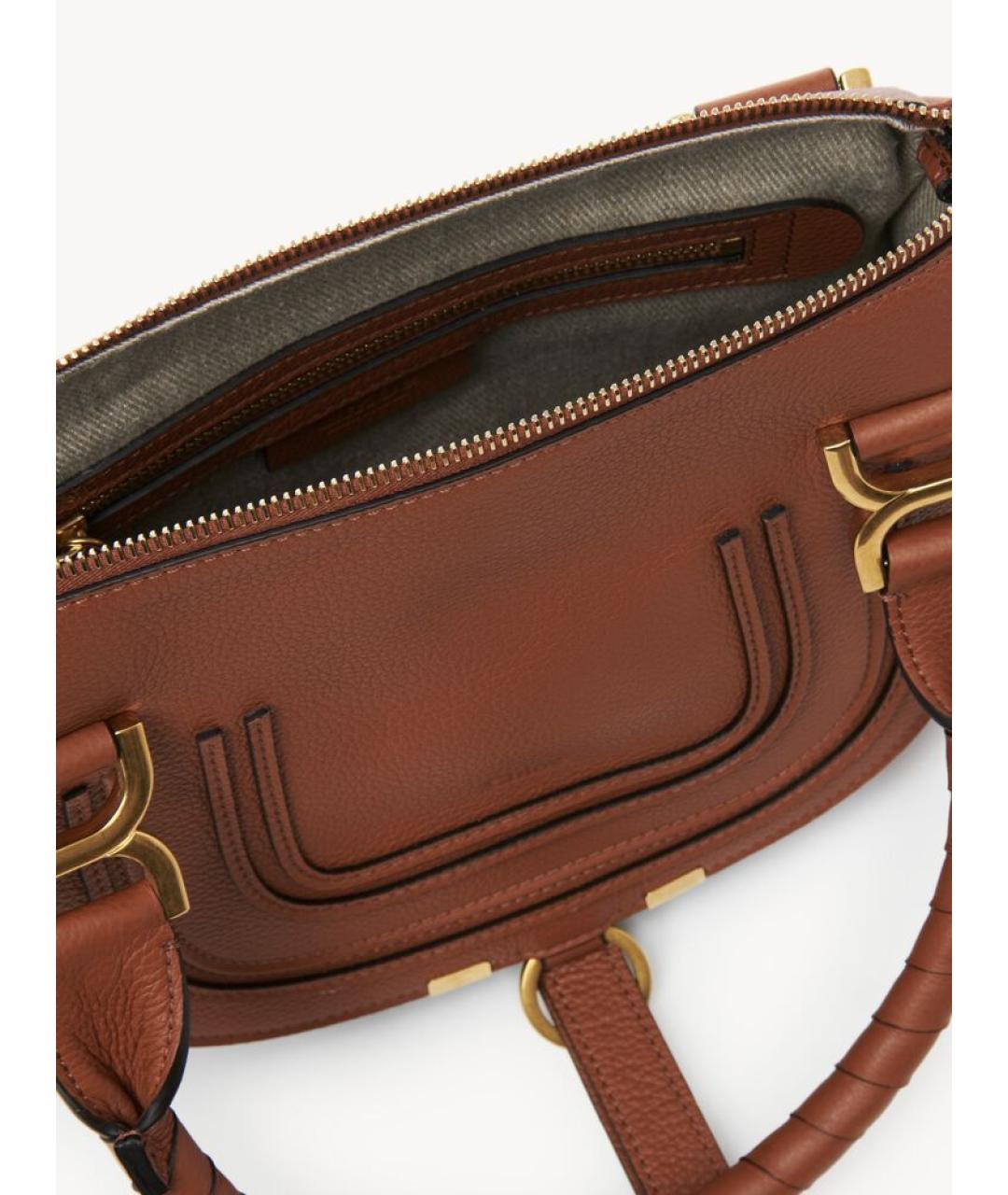 CHLOE Коричневая кожаная сумка тоут, фото 4