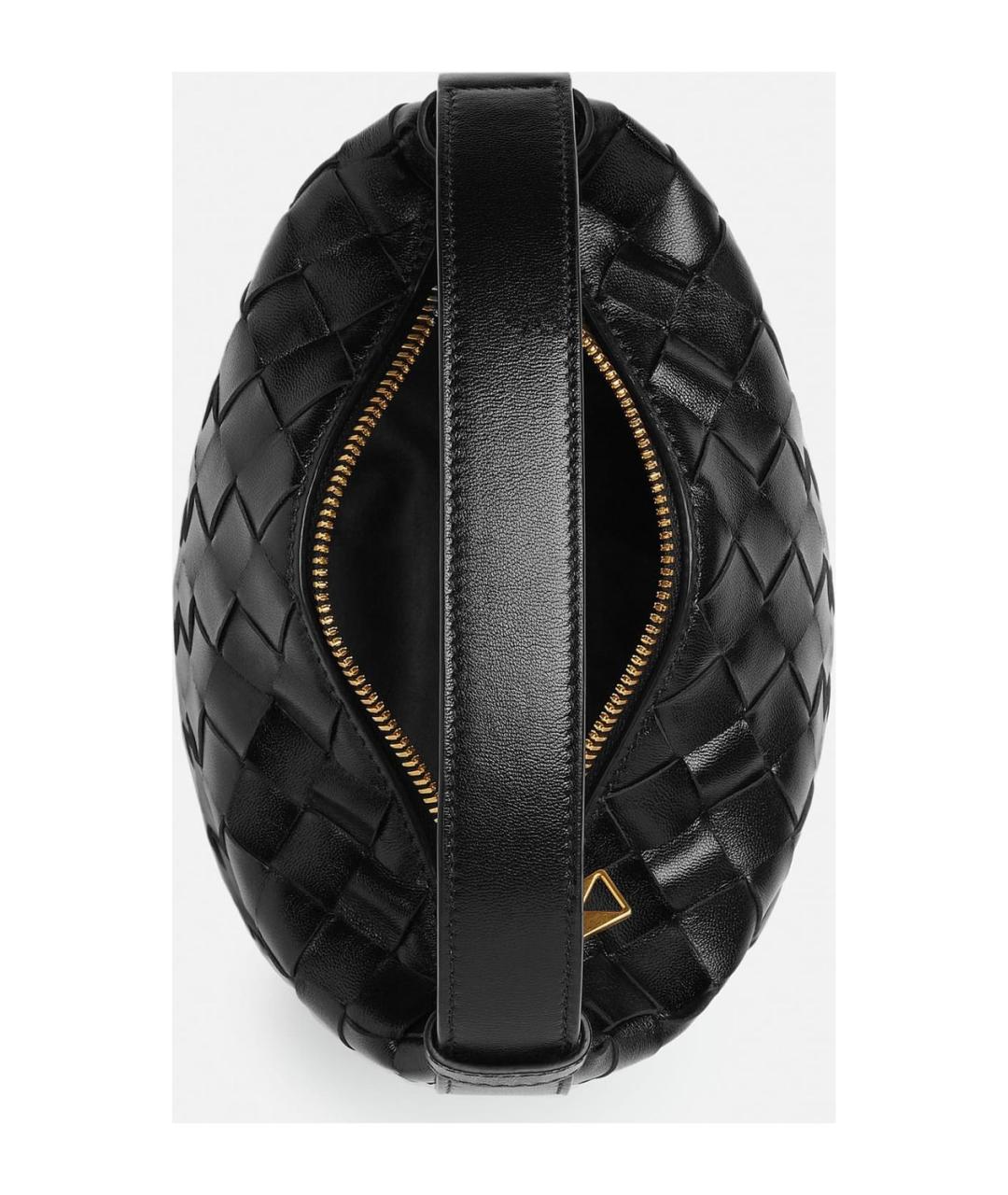 BOTTEGA VENETA Черная кожаная сумка через плечо, фото 3