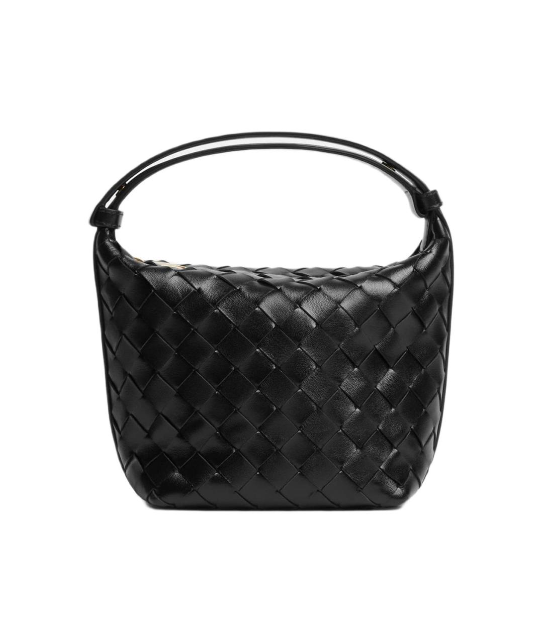 BOTTEGA VENETA Черная кожаная сумка через плечо, фото 1