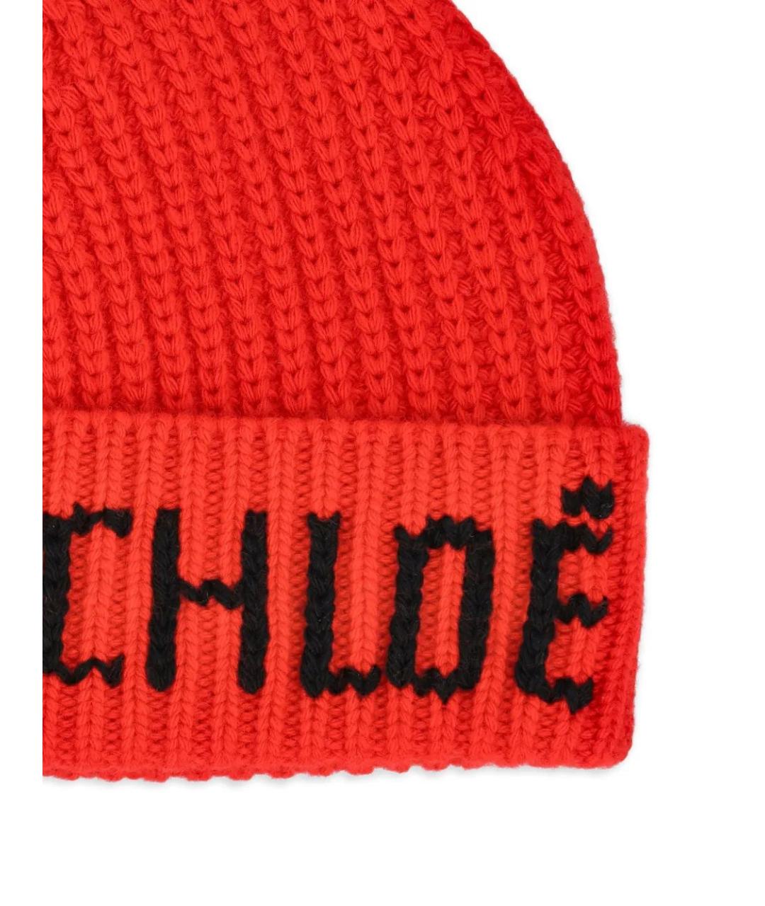CHLOE Красная кашемировая шапка, фото 4