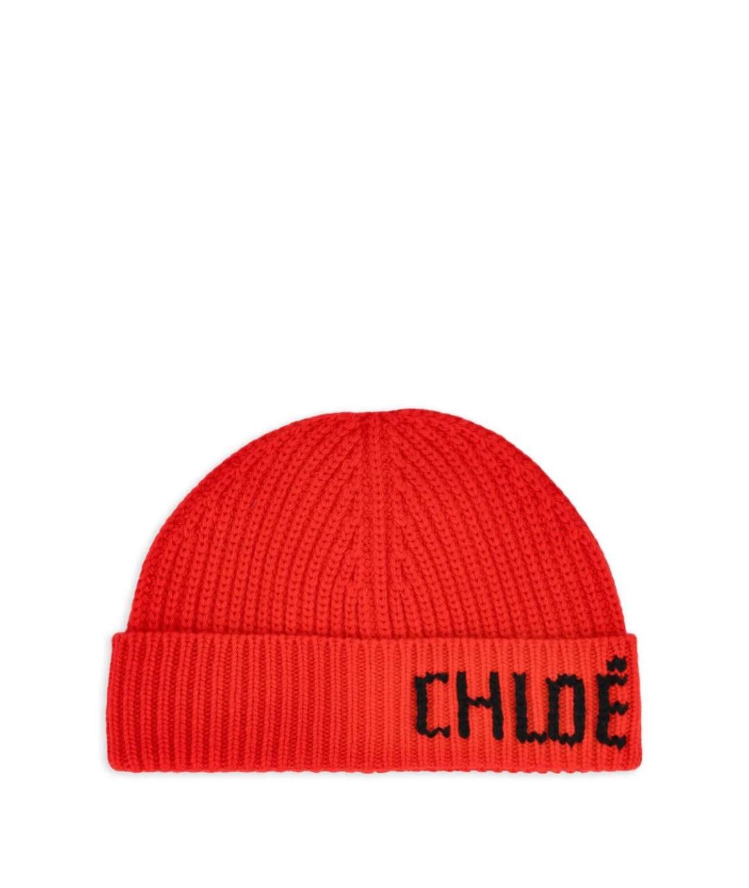 CHLOE Красная кашемировая шапка, фото 1