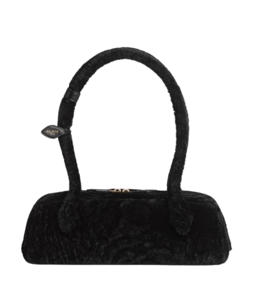 ALAIA Черная кожаная сумка через плечо, фото 1