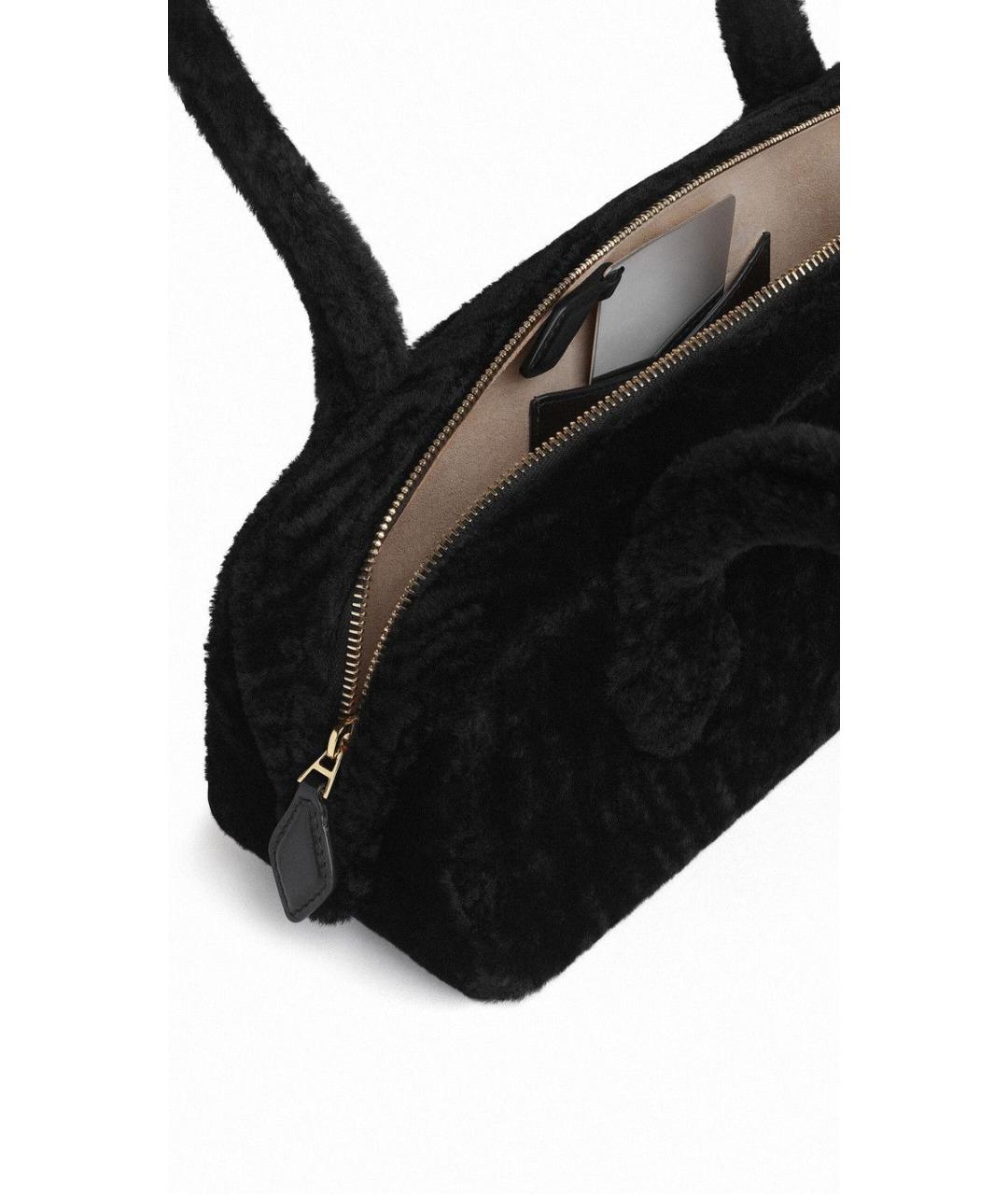 ALAIA Черная кожаная сумка через плечо, фото 3