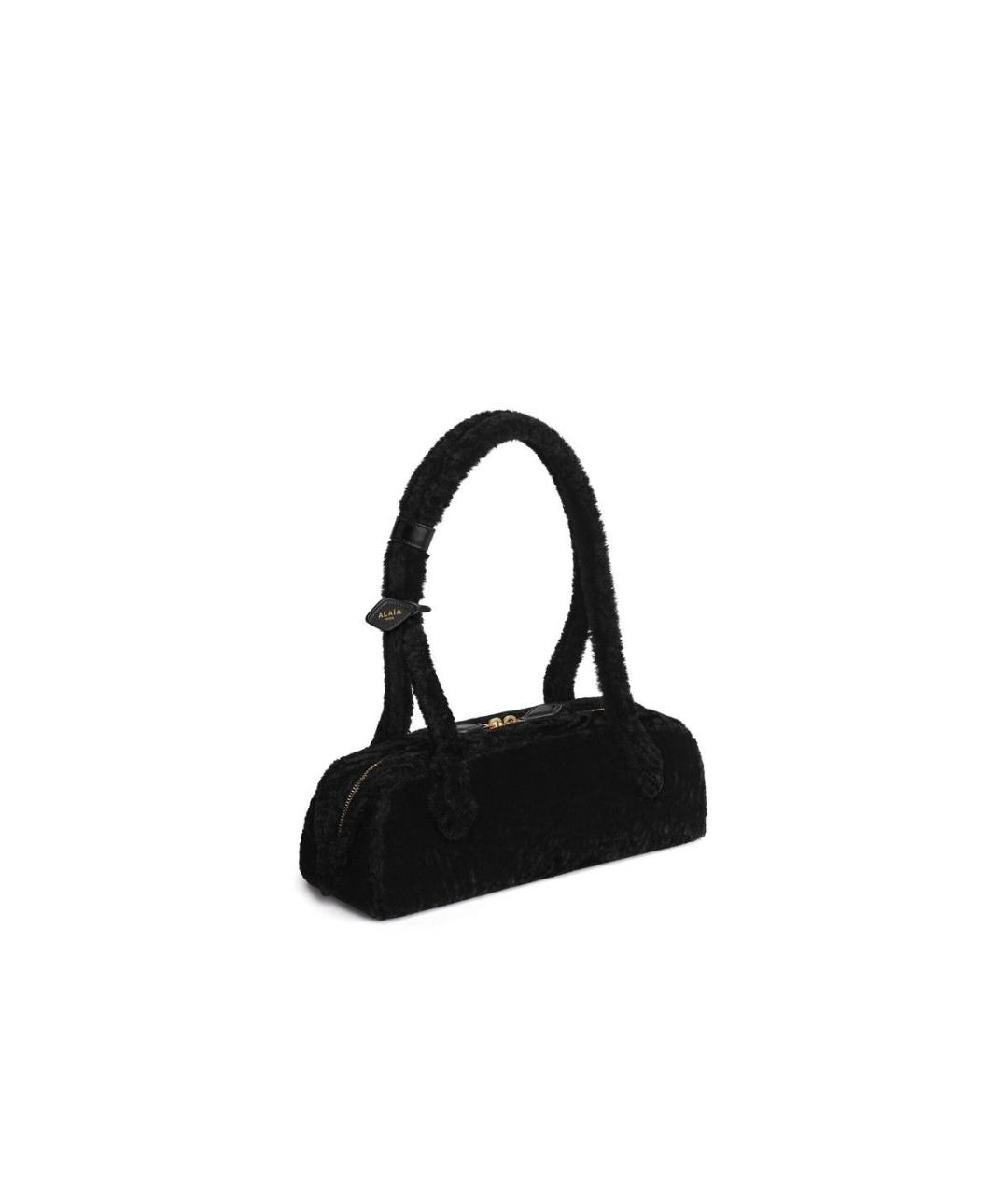 ALAIA Черная кожаная сумка через плечо, фото 2