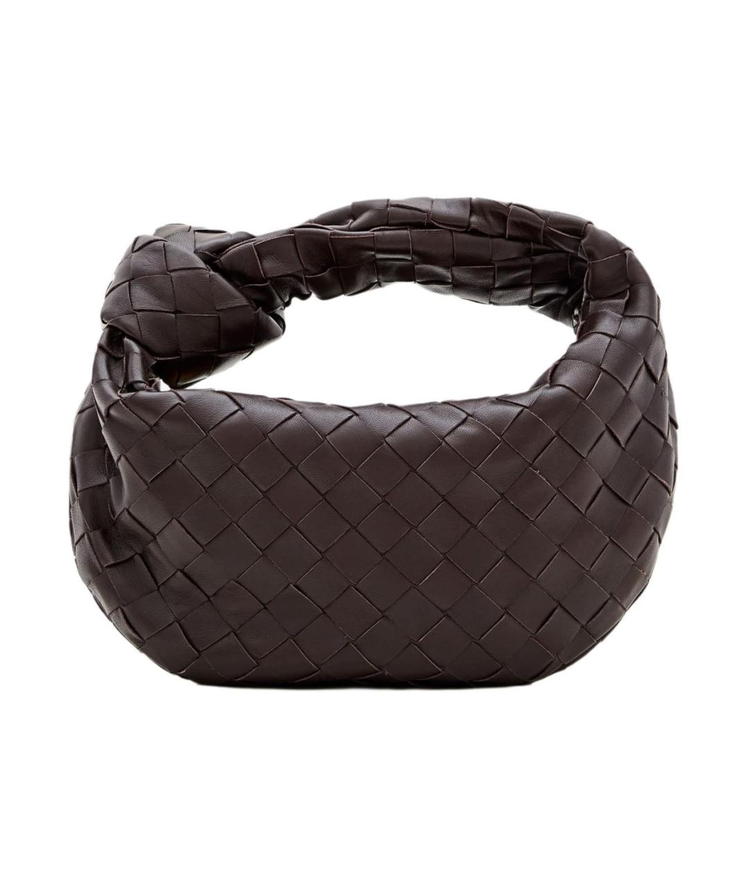 BOTTEGA VENETA Коричневая кожаная сумка с короткими ручками, фото 1