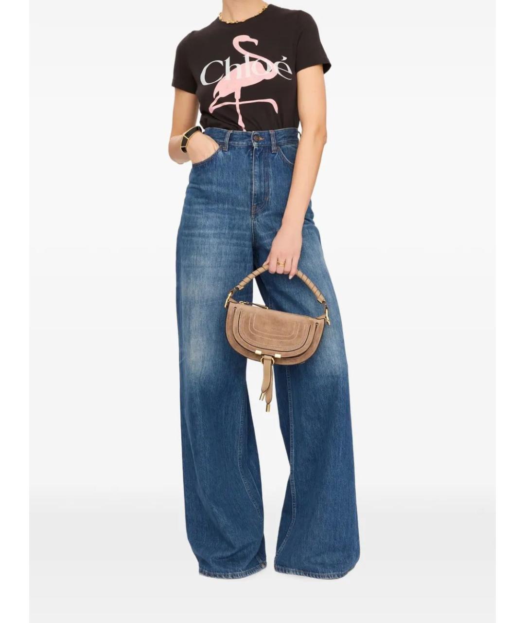 CHLOE Бежевая кожаная сумка через плечо, фото 3