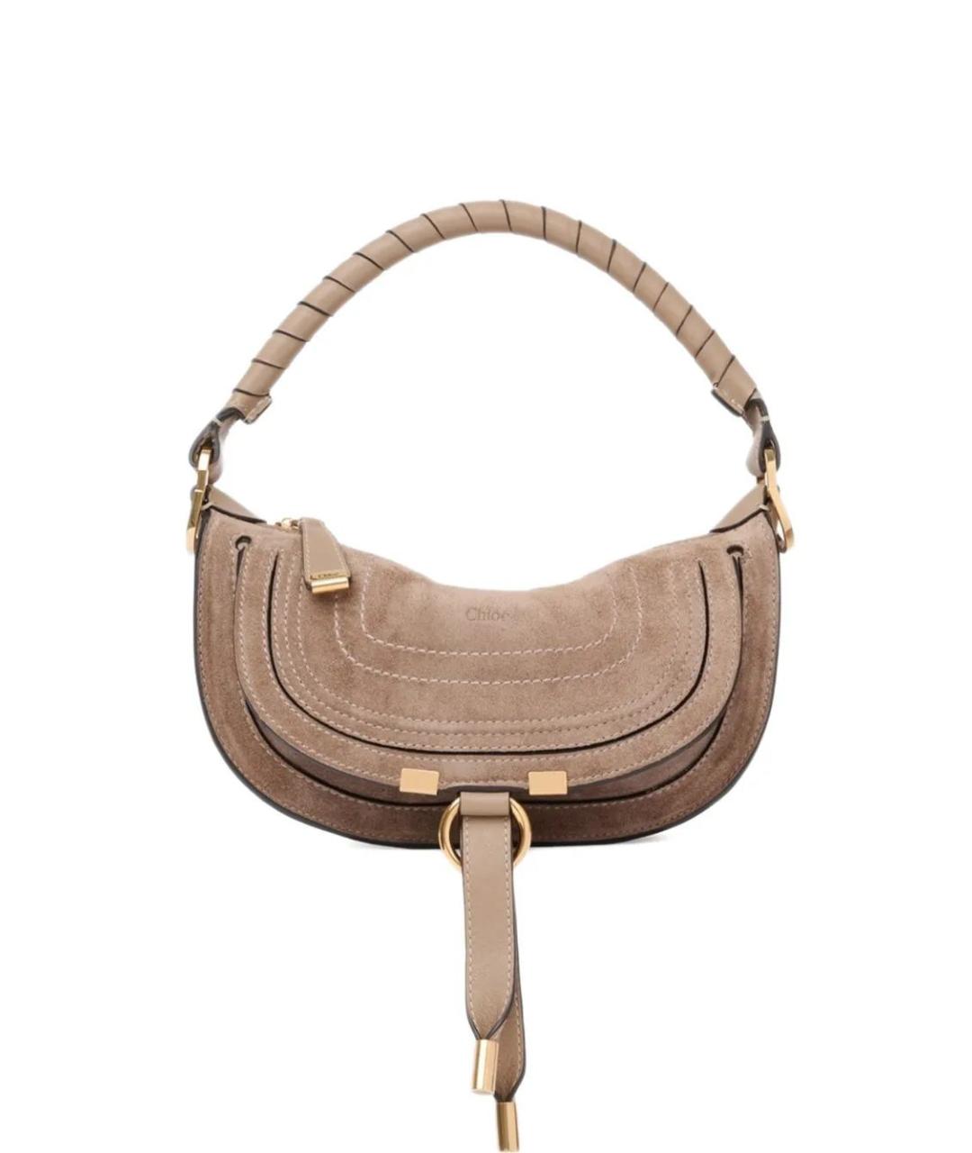 CHLOE Бежевая кожаная сумка через плечо, фото 1