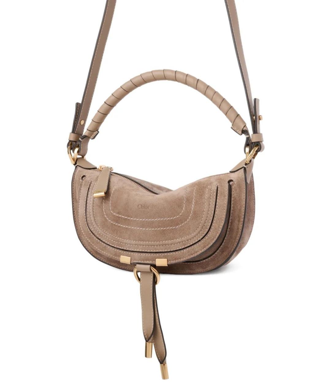 CHLOE Бежевая кожаная сумка через плечо, фото 5