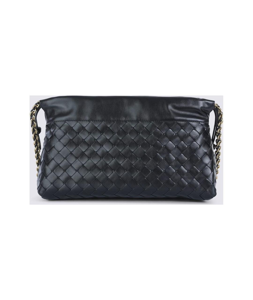 BOTTEGA VENETA Черная кожаная сумка через плечо, фото 3
