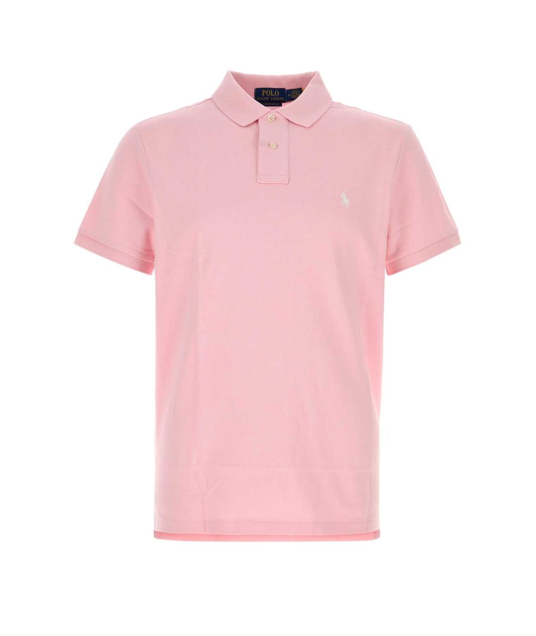 POLO RALPH LAUREN Розовое хлопковое поло с коротким рукавом, фото 1