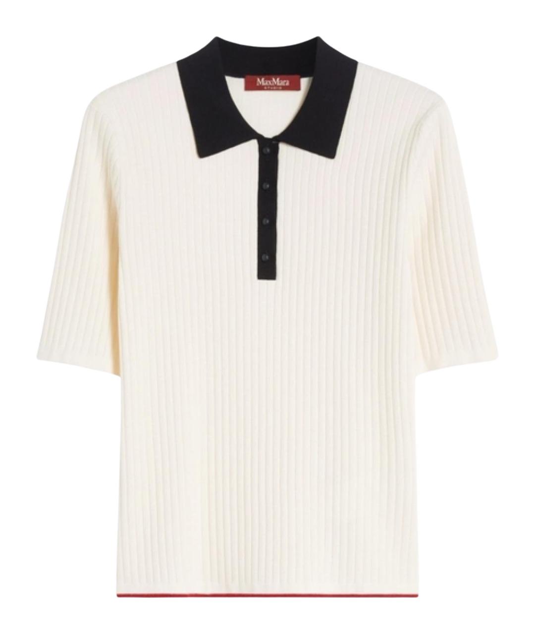 MAX MARA STUDIO Белая вискозная футболка, фото 1