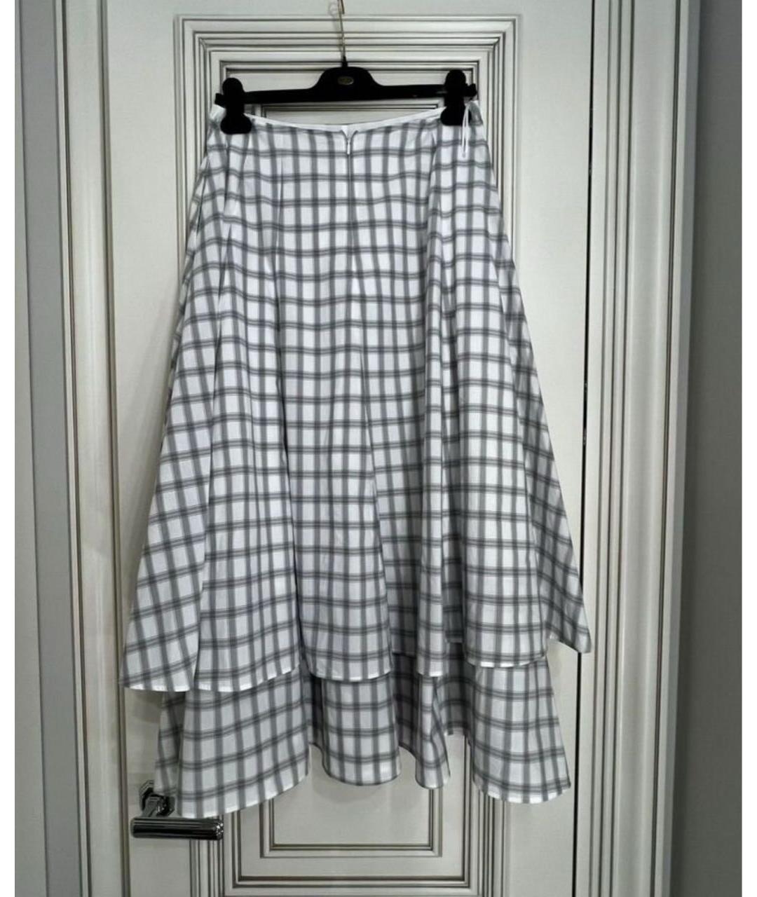 LOEWE Белая хлопковая юбка миди, фото 3