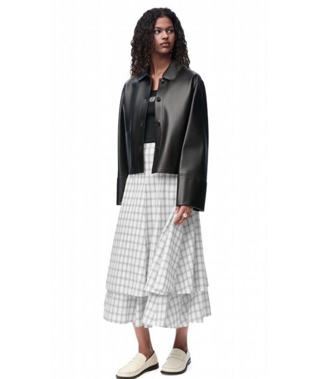 LOEWE Белая хлопковая юбка миди, фото 2