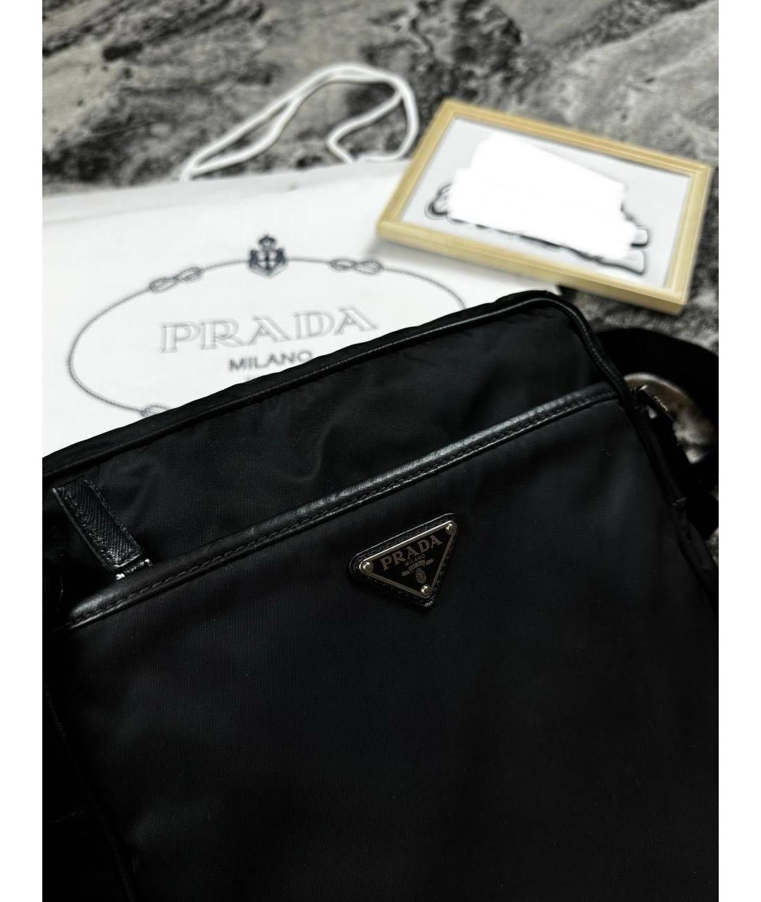 PRADA Черная барсетка, фото 2