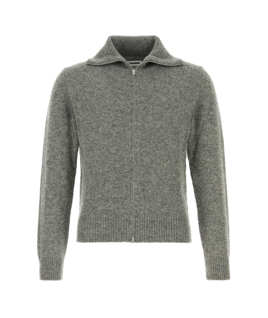 JIL SANDER Серый шерстяной кардиган, фото 1