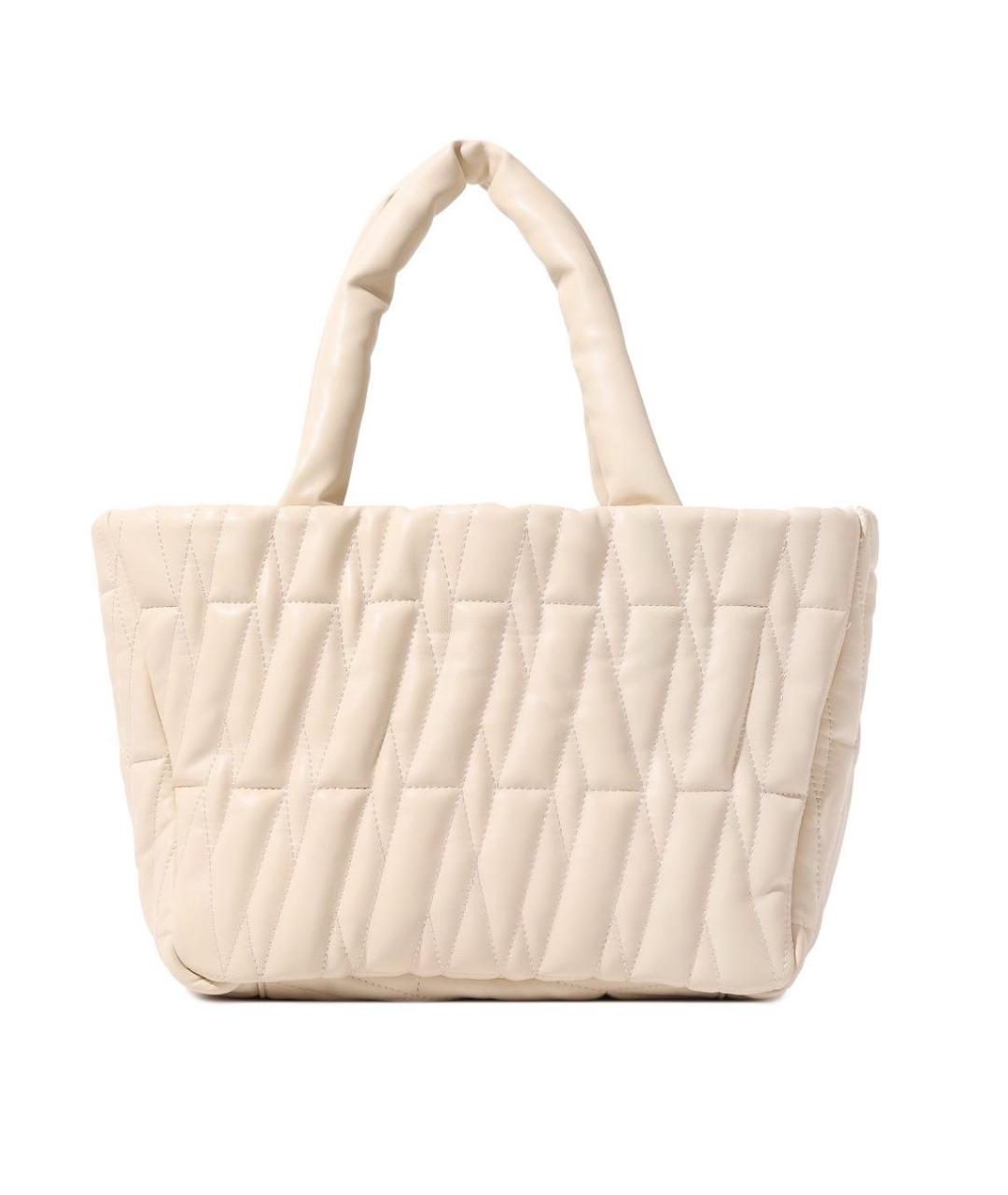 MSGM Бежевая сумка тоут из искусственной кожи, фото 7