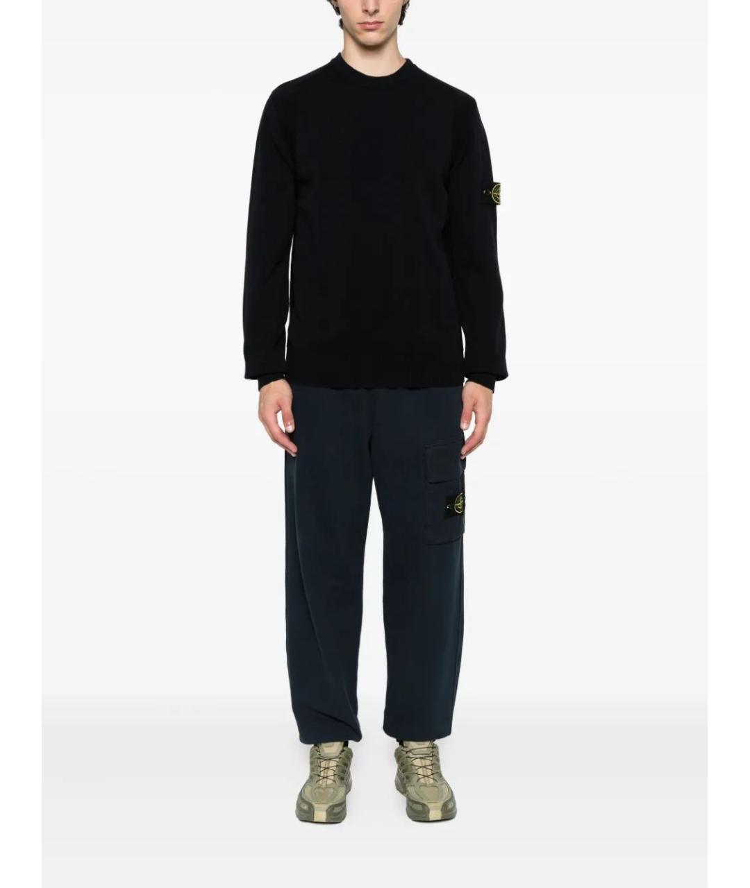 STONE ISLAND Синий шерстяной джемпер / свитер, фото 2