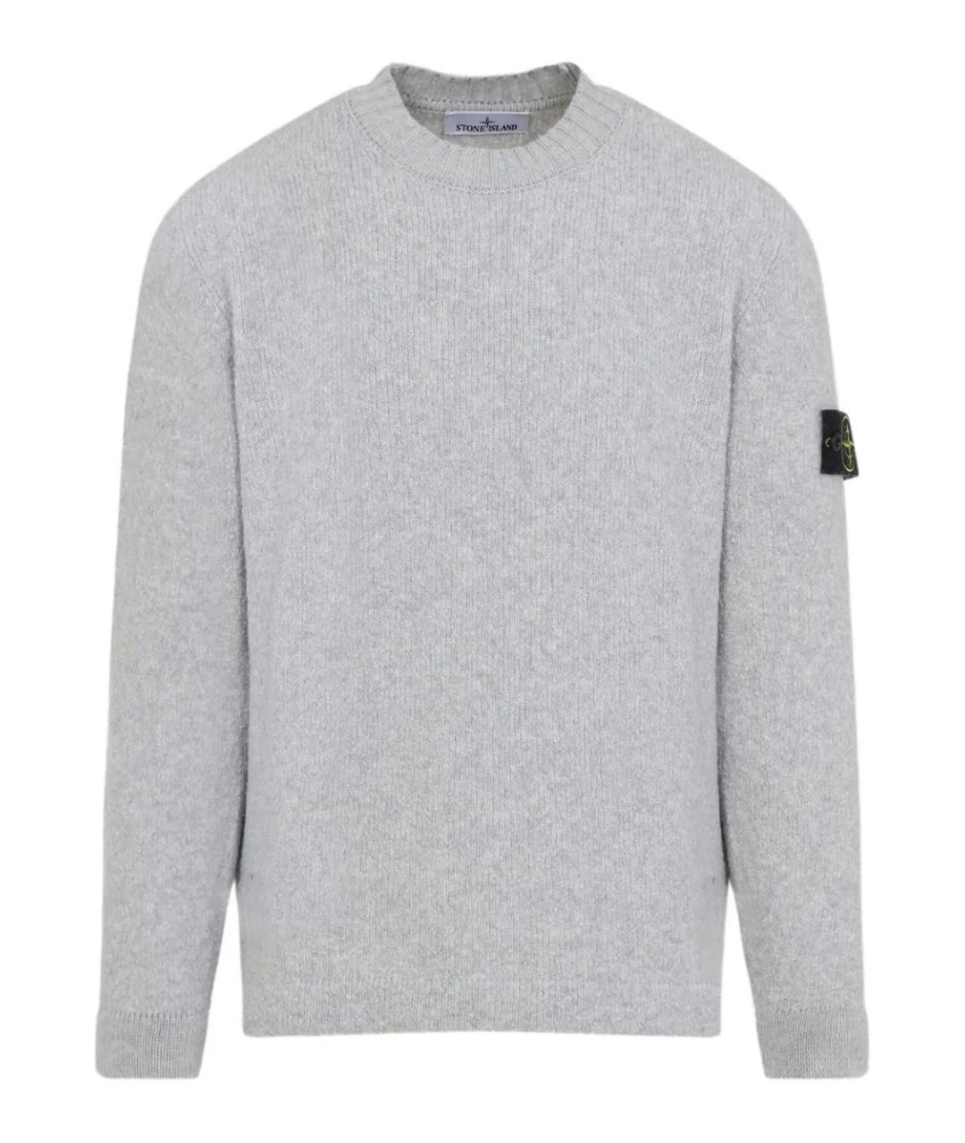 STONE ISLAND Серый шерстяной джемпер / свитер, фото 1