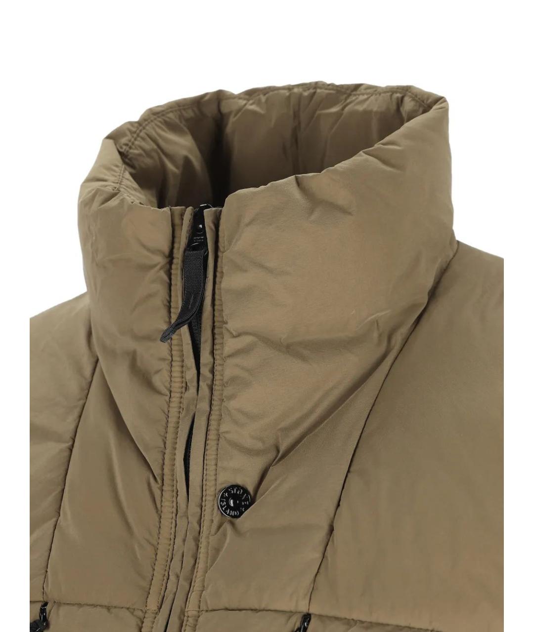 STONE ISLAND Хаки полиамидовый жилет, фото 4