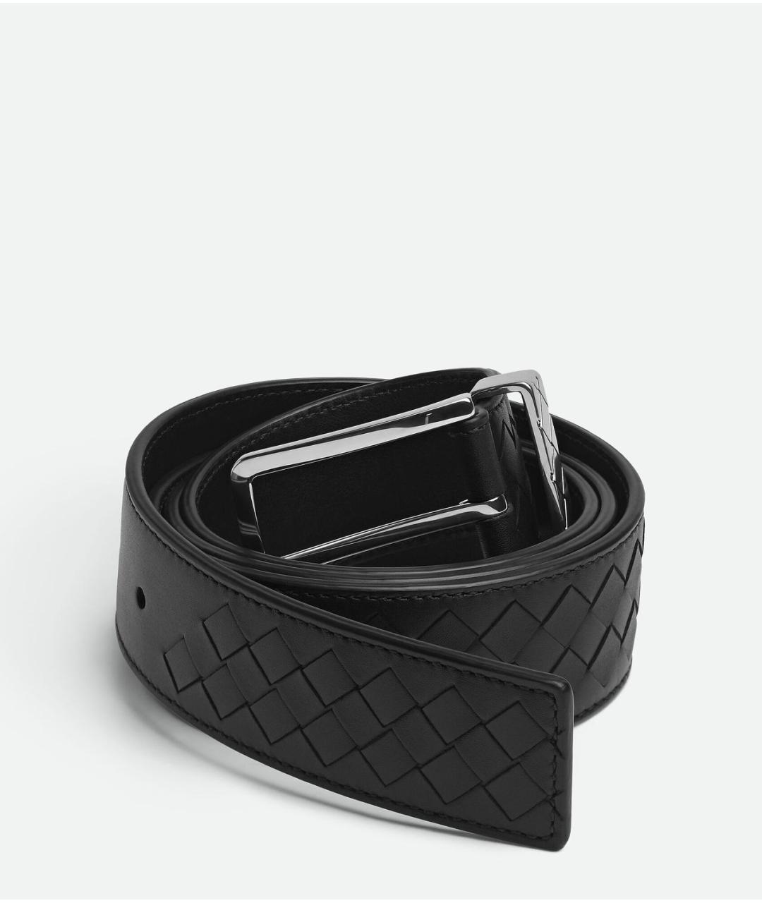 BOTTEGA VENETA Черный кожаный ремень, фото 2