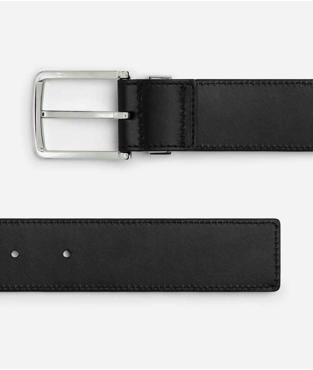 BOTTEGA VENETA Черный кожаный ремень, фото 4