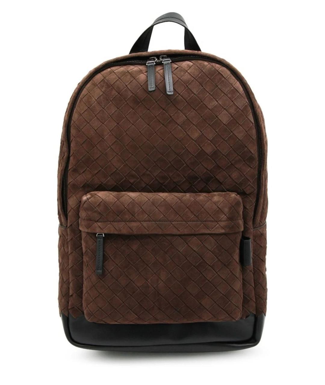 BOTTEGA VENETA Коричневый замшевый рюкзак, фото 1