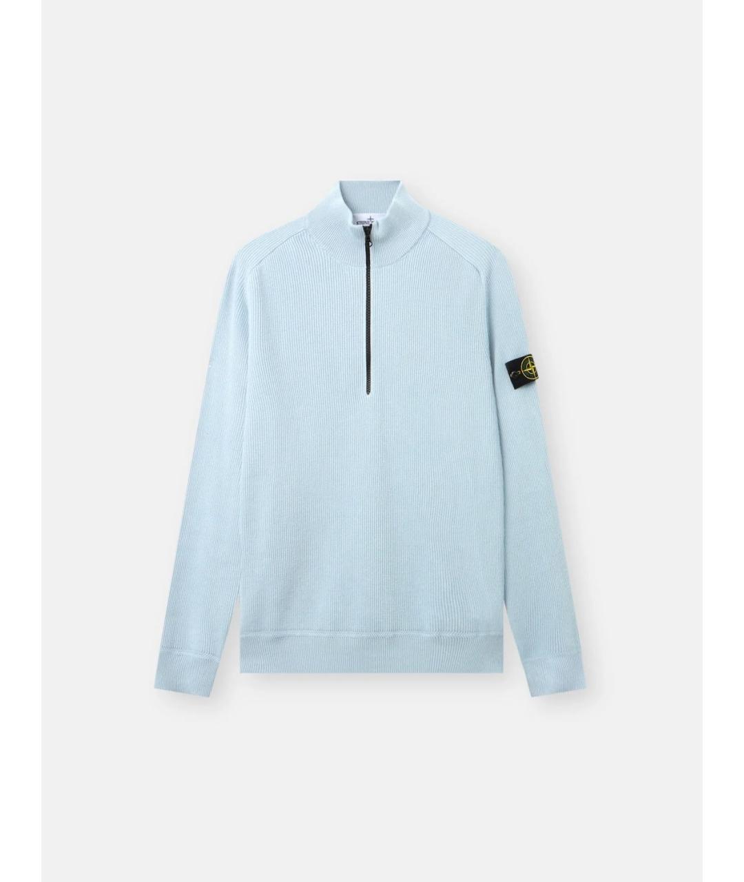 STONE ISLAND Синий хлопковый джемпер / свитер, фото 5