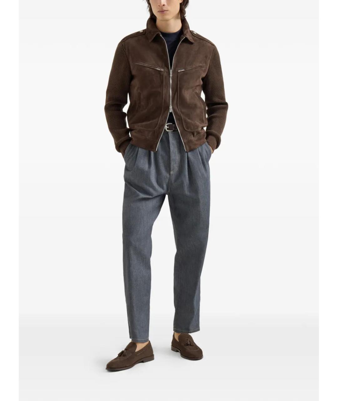 BRUNELLO CUCINELLI Кожаная куртка, фото 2