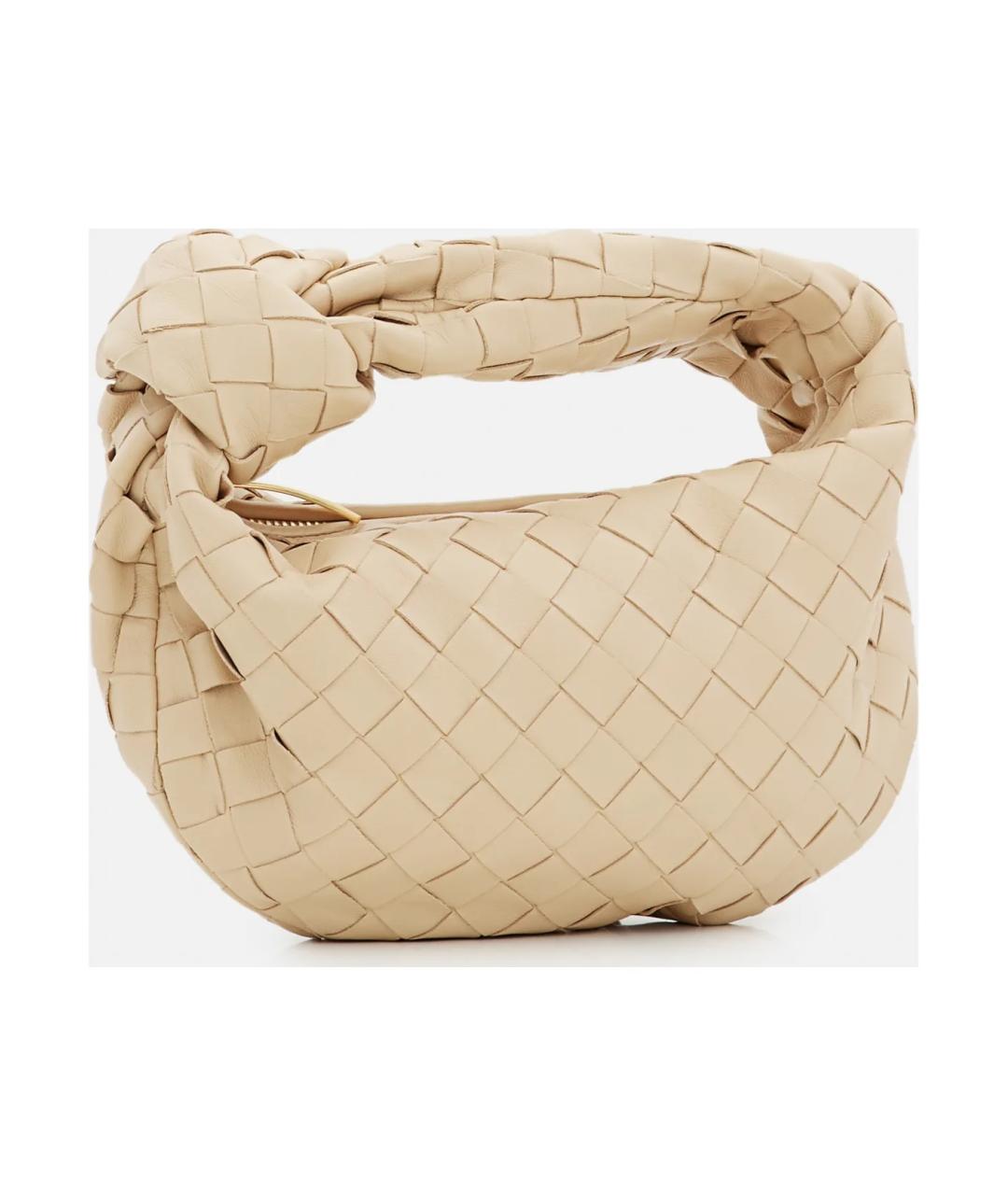 BOTTEGA VENETA Бежевая кожаная сумка с короткими ручками, фото 2