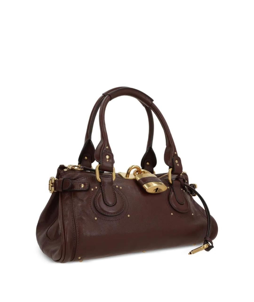 CHLOE Коричневая кожаная сумка тоут, фото 3