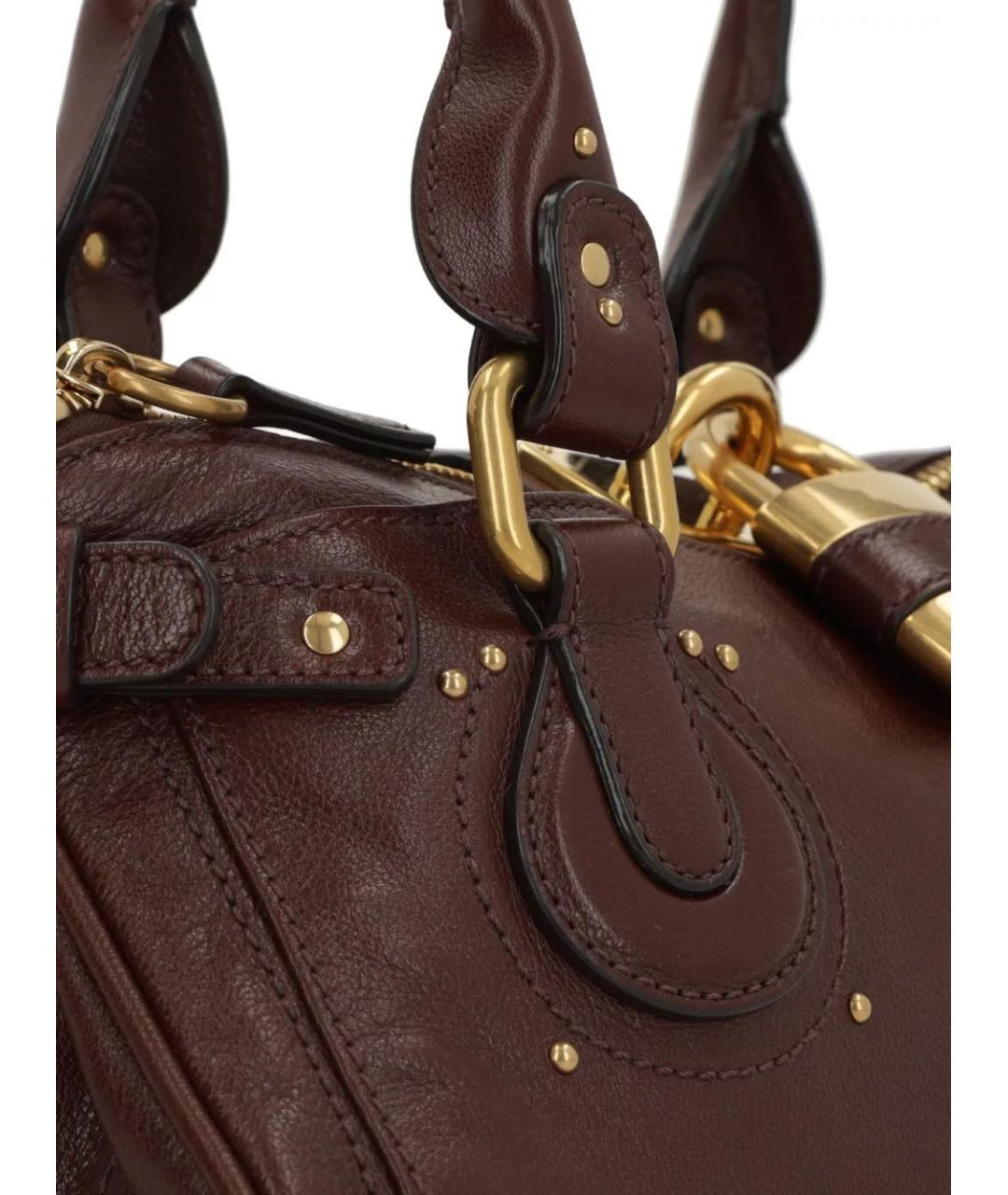 CHLOE Коричневая кожаная сумка тоут, фото 4