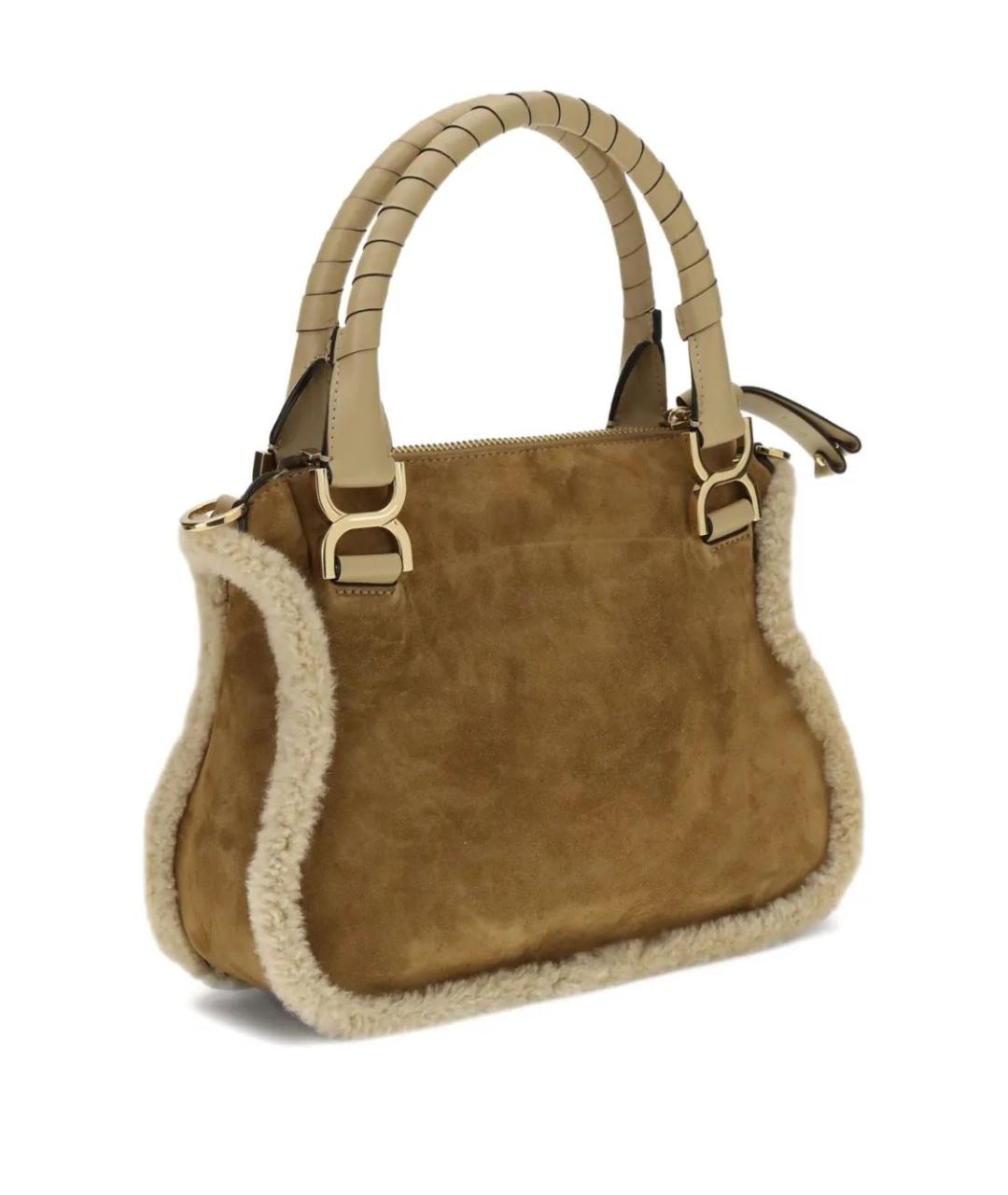 CHLOE Бежевая кожаная сумка через плечо, фото 2