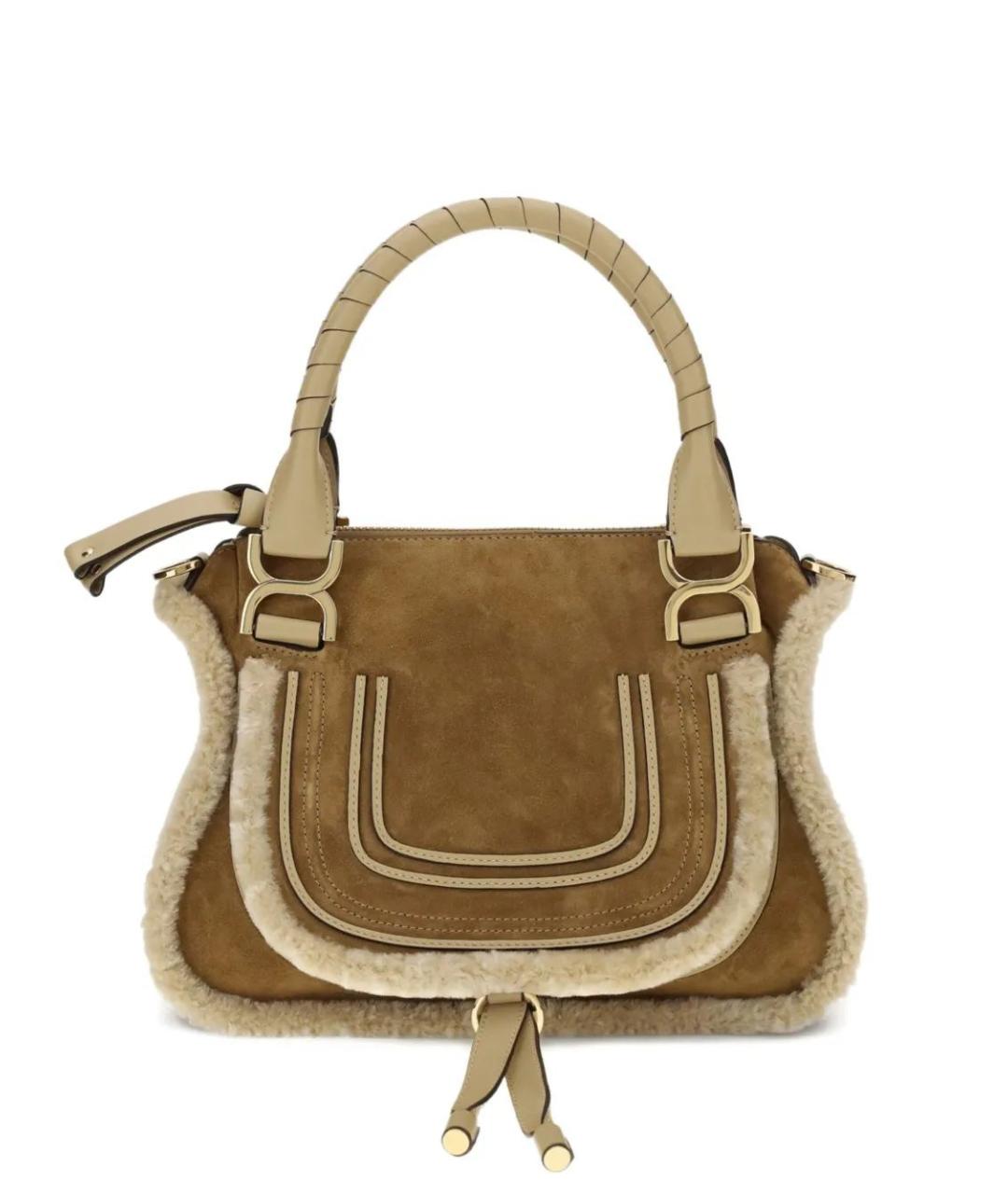 CHLOE Бежевая кожаная сумка через плечо, фото 1