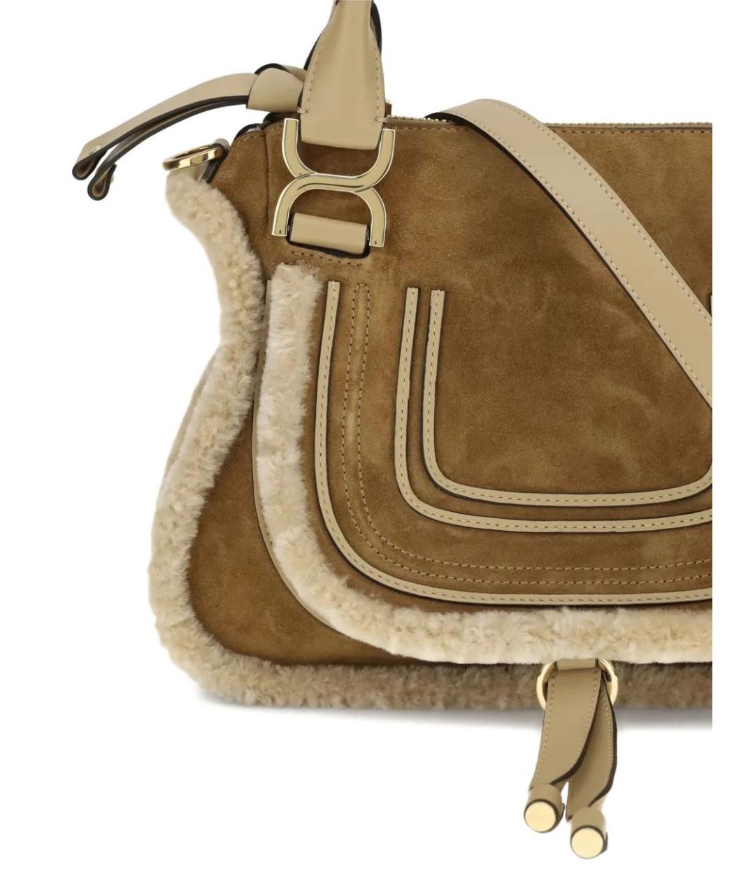 CHLOE Бежевая кожаная сумка через плечо, фото 4