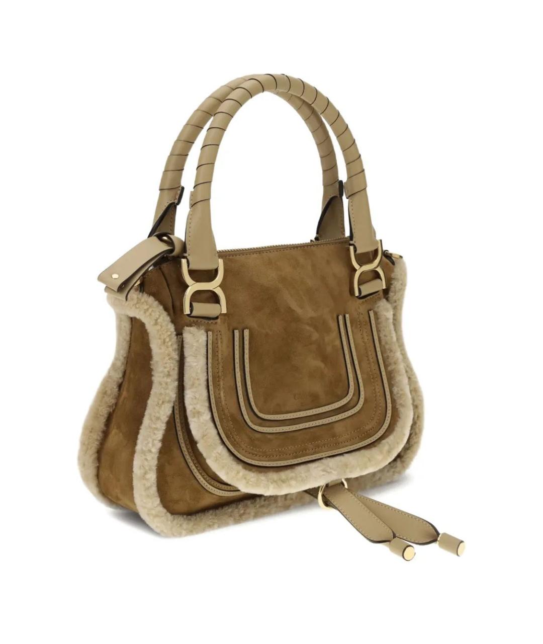 CHLOE Бежевая кожаная сумка через плечо, фото 3