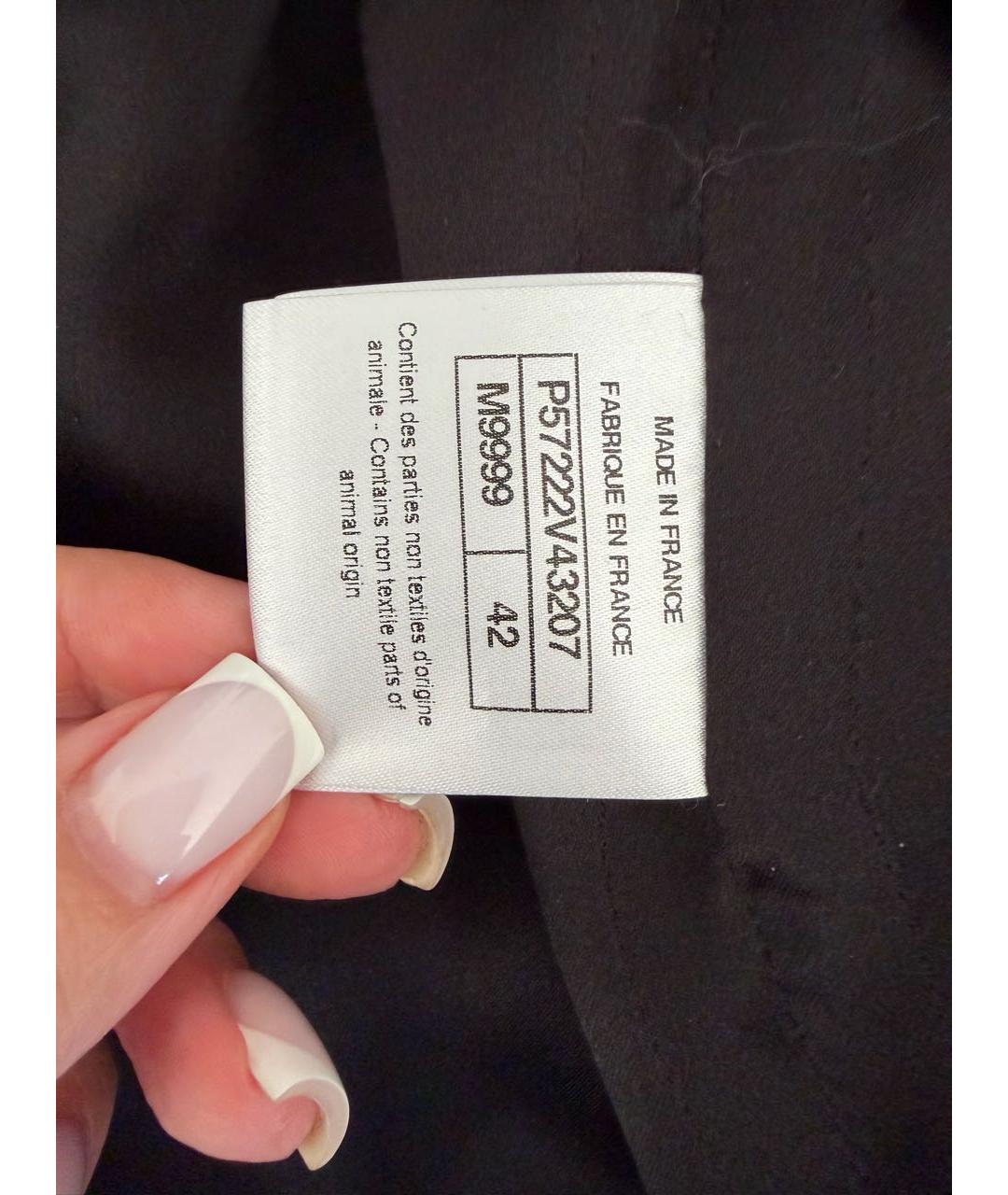 CHANEL Черное твидовое пальто, фото 6