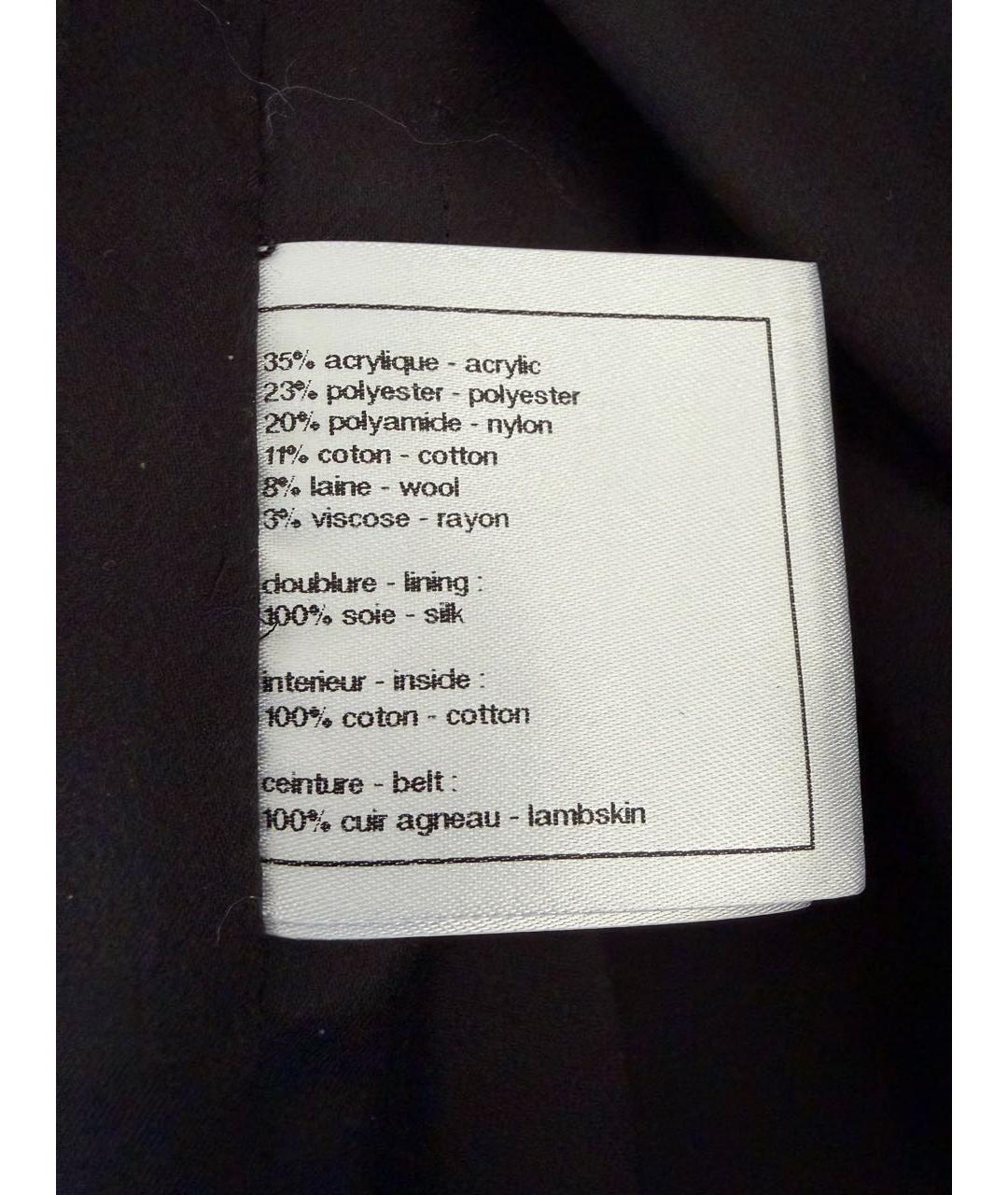 CHANEL Черное твидовое пальто, фото 7