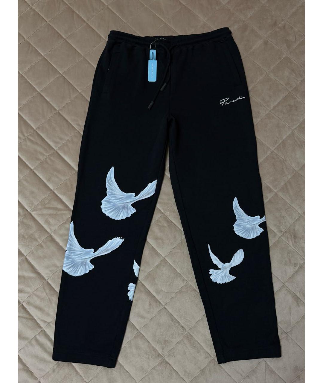 3.PARADIS Черный хлопковый спортивный костюм, фото 6