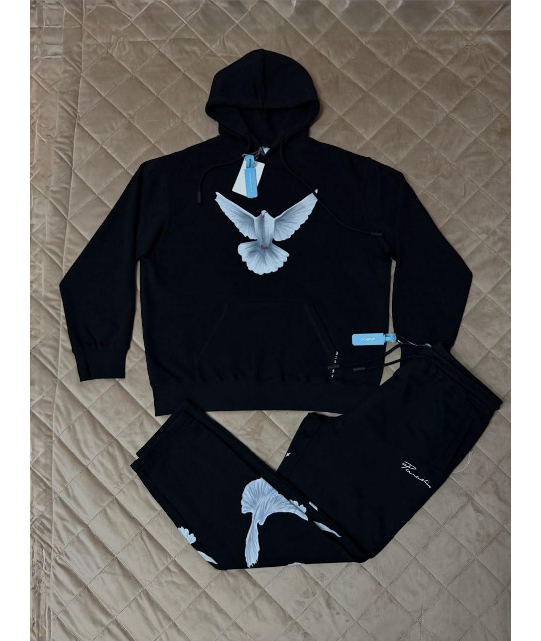 3.PARADIS Черный хлопковый спортивный костюм, фото 4