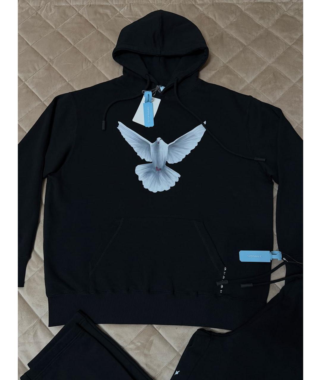 3.PARADIS Черный хлопковый спортивный костюм, фото 5