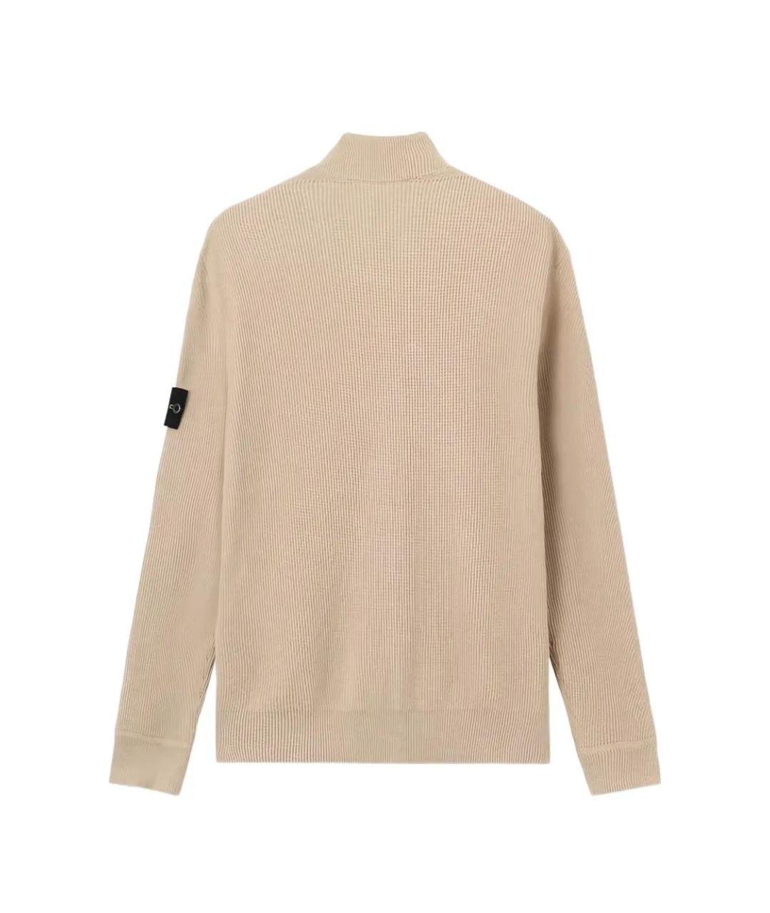 STONE ISLAND Бежевый хлопковый кардиган, фото 2