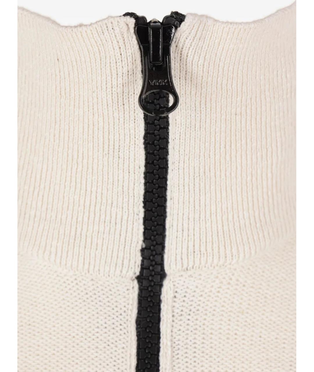 STONE ISLAND Белый хлопковый джемпер / свитер, фото 3