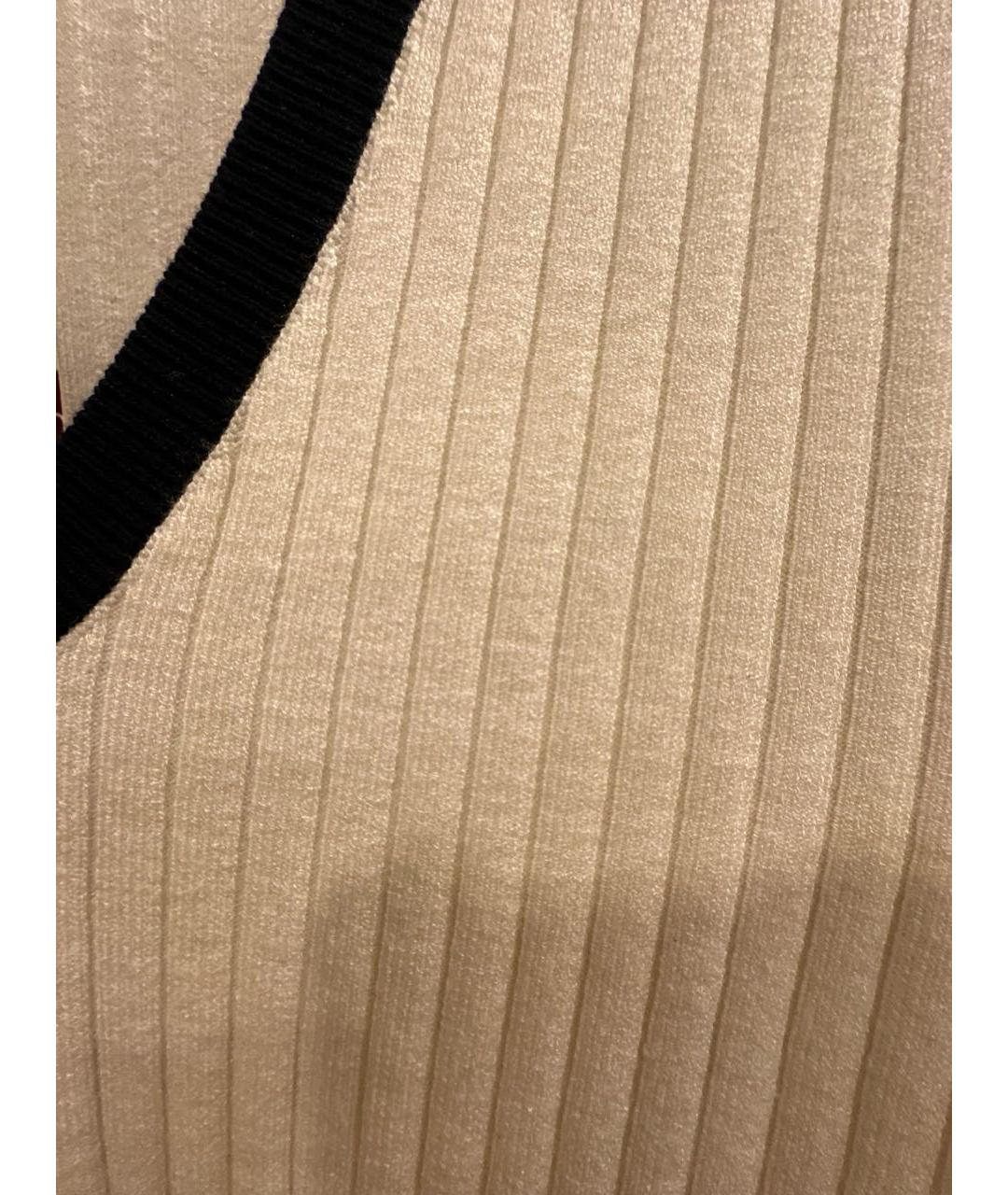 MAX MARA STUDIO Белая вискозная жилетка, фото 4