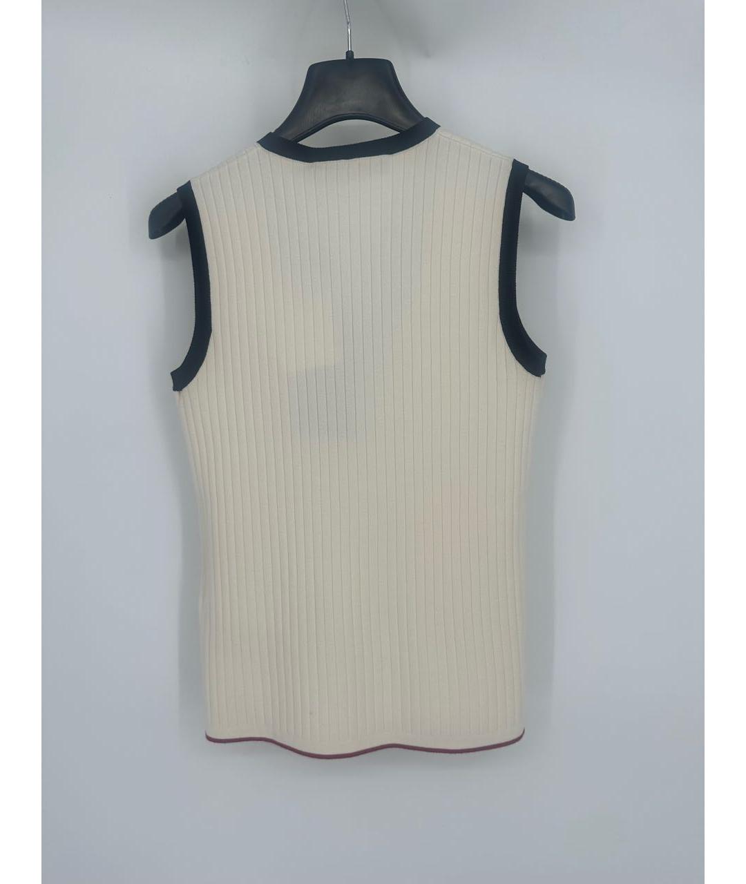 MAX MARA STUDIO Белая вискозная жилетка, фото 2