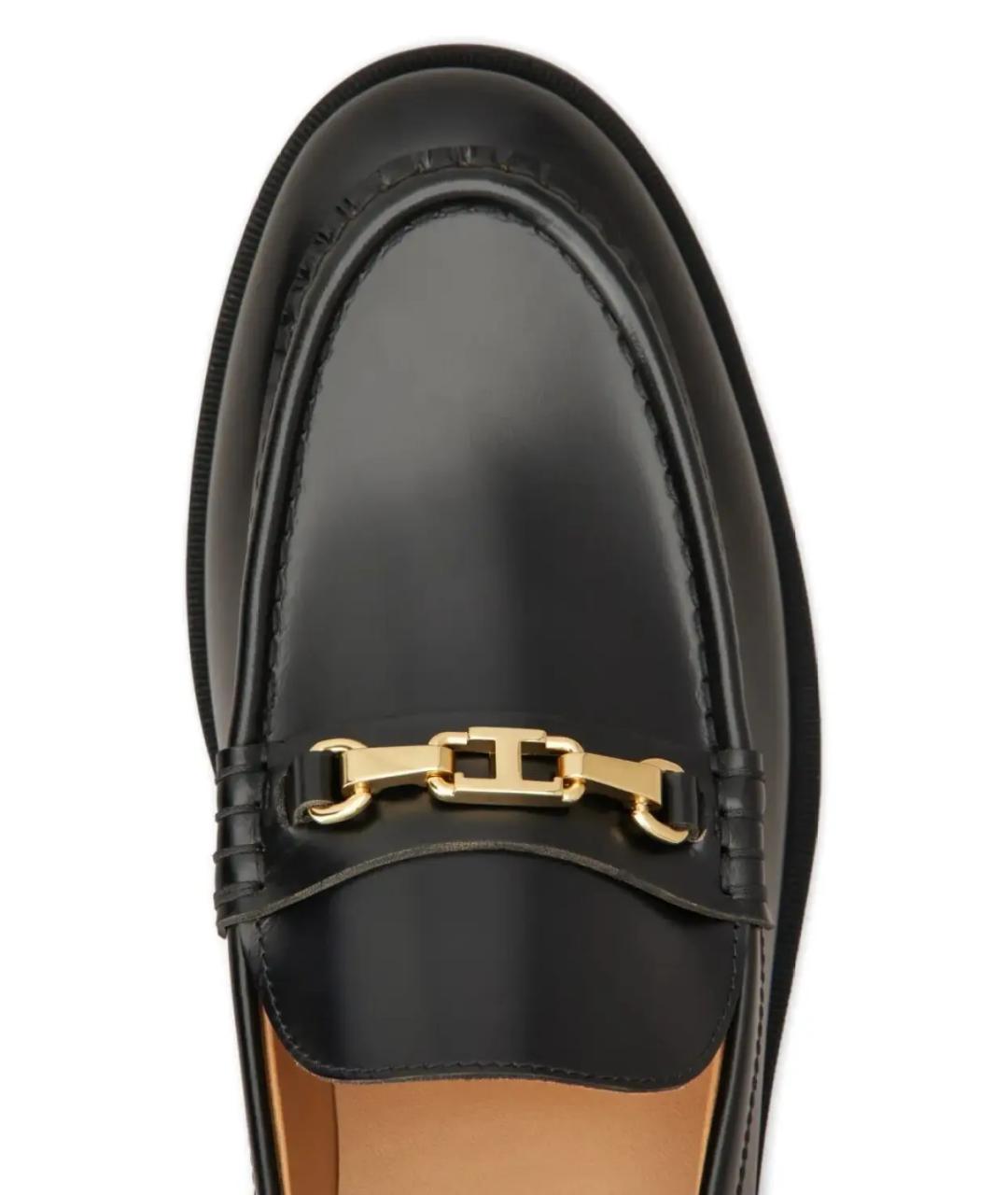 TOD'S Черные кожаные лоферы, фото 3