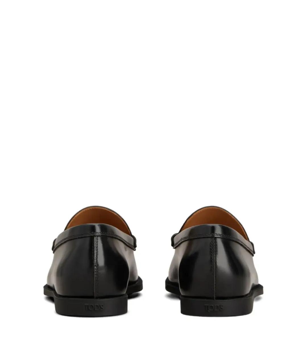 TOD'S Черные кожаные лоферы, фото 5
