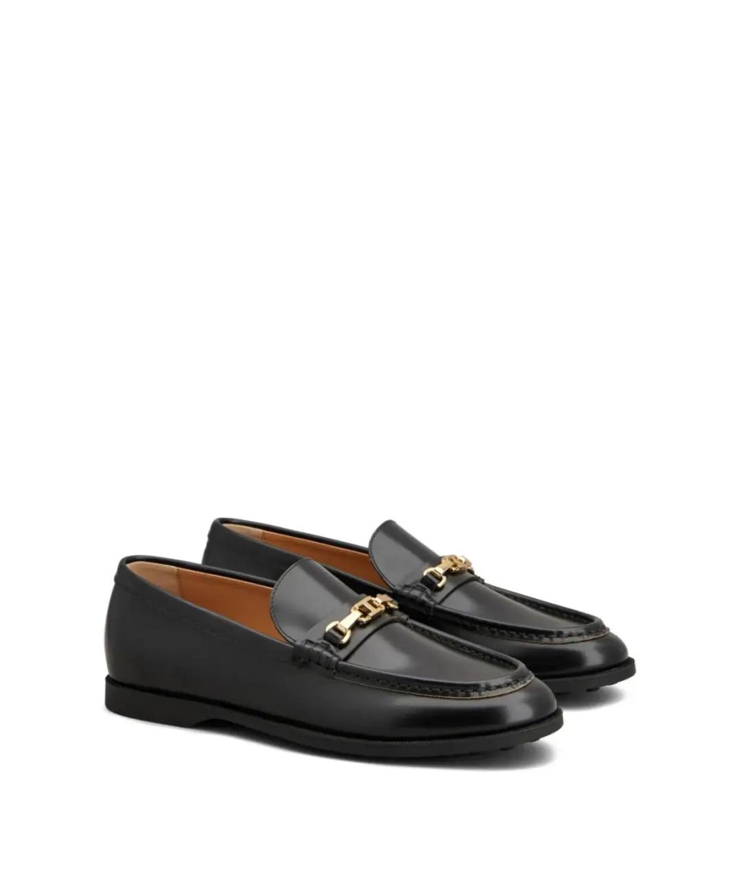 TOD'S Черные кожаные лоферы, фото 4
