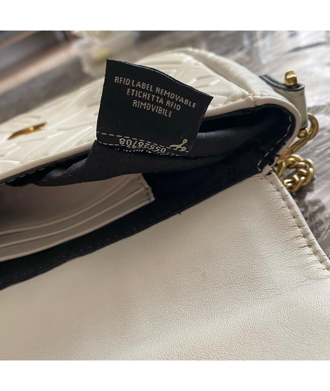 FENDI Белая кожаная сумка через плечо, фото 8