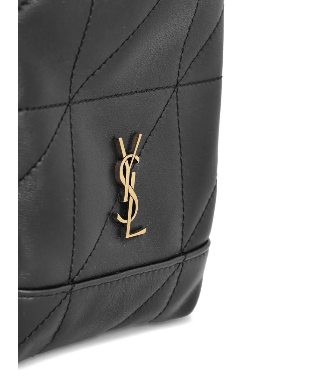 SAINT LAURENT Черная кожаная сумка через плечо, фото 4