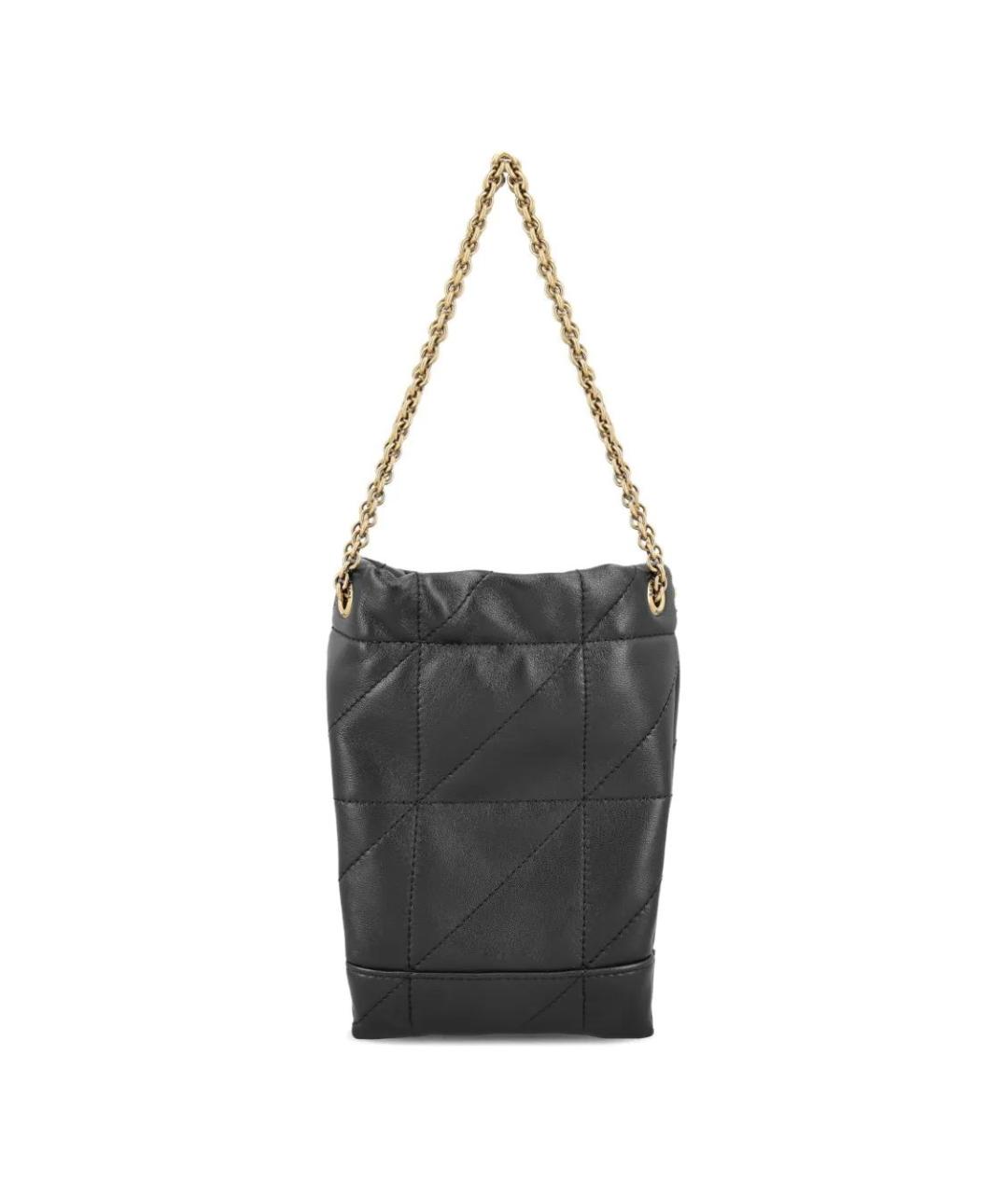 SAINT LAURENT Черная кожаная сумка через плечо, фото 2